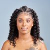 The Beautiful Market Lace front, Braid front and curly back wig