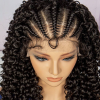 The Beautiful Market Lace front, Braid front and curly back wig